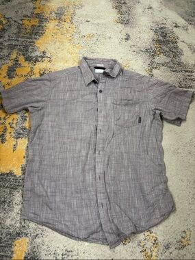 Columbia Men's Short-Sleeve Button-Down Shirt - Heather Taupe